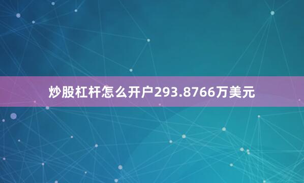 炒股杠杆怎么开户293.8766万美元